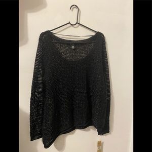 DKNY Metallic knit sweater